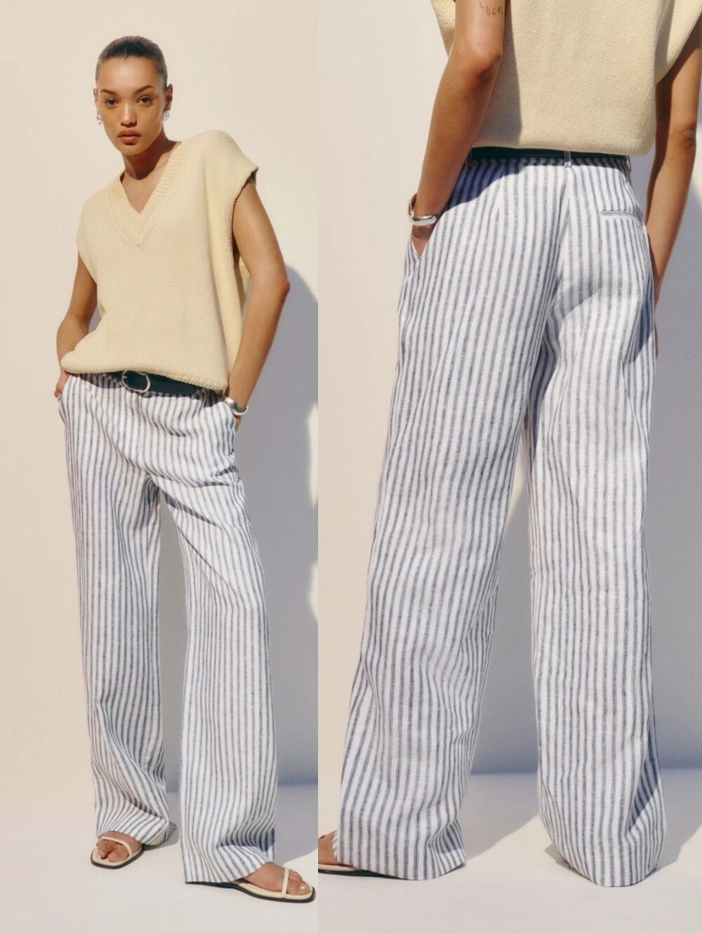 Reformation Carter Linen Mid Rise Pant